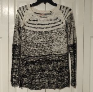 Vintage Havana Black and White Marled Sweater